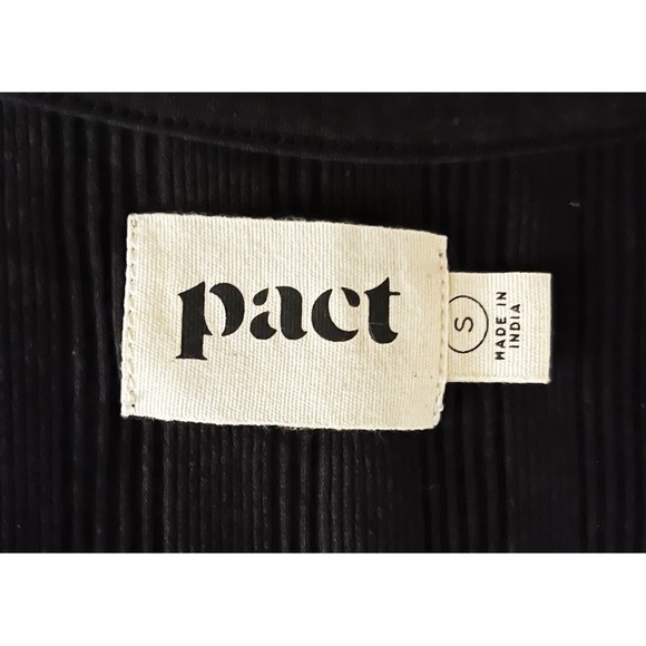 Pact Ribbed Split Neck LS Tee - Picture 2 of 2